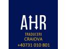 Agentia Nationala AHR Traduceri Craiova, Bailesti, Calafat, Segarcea, Filiasi online  Traducatori autorizati 36 limbi straine  AHR